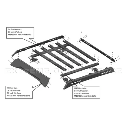 2024-Up Toyota Tacoma Top Roof Rack Cargo Carrier