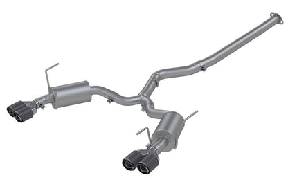 MBRP Street 3in Quad Carbon Fiber Tip Cat Back Exhaust - 2015-2021 Subaru WRX / STI