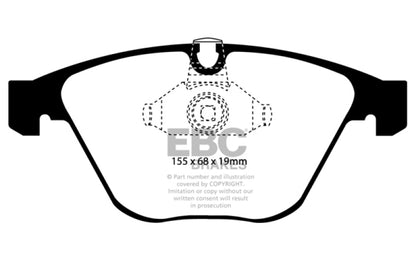 EBC 08-10 BMW M3 4.0 (E90) Ultimax2 Front Brake Pads