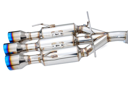 Invidia Gemini Cat Back Exhaust w/ Titanium Burnt Tips - 2017-2019 Honda Civic SI Coupe