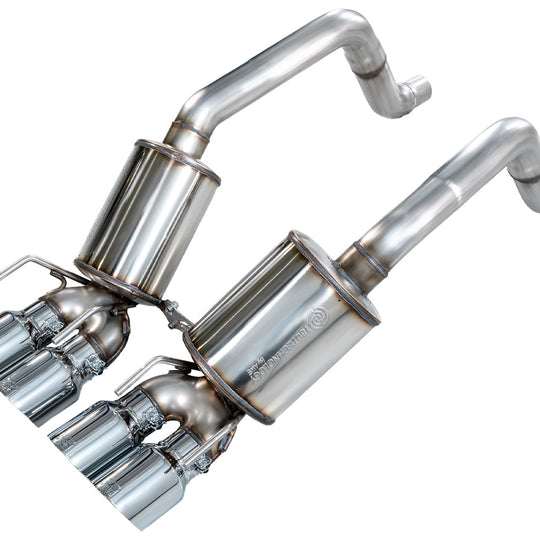 AWE Touring Edition Axleback Exhaust for C6 Chevrolet Corvette 6.2L (2009-2013) - Chrome Silver Tips