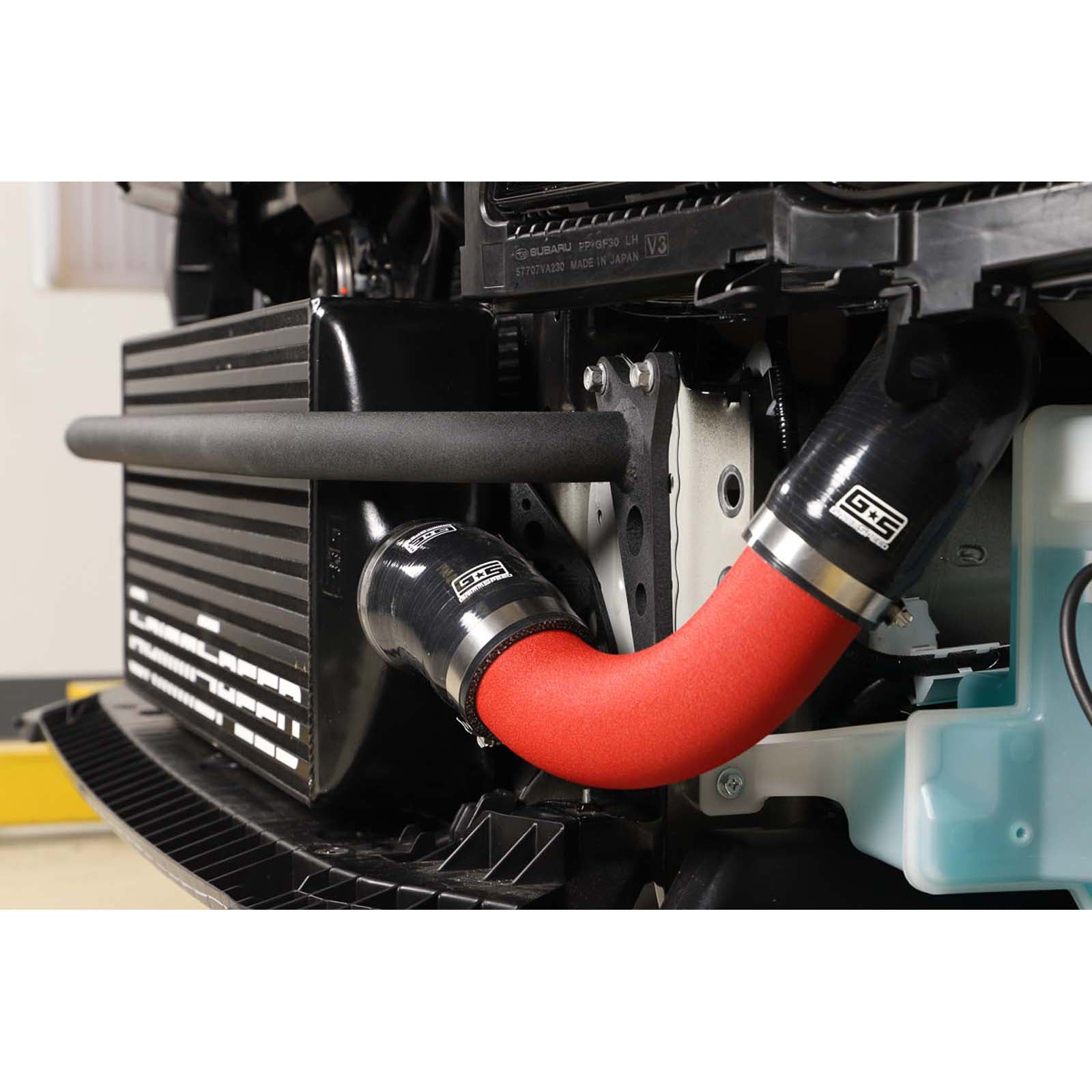 GrimmSpeed Front Mount Intercooler Kit Black Core w/ Red Piping - 2015-2021 Subaru WRX