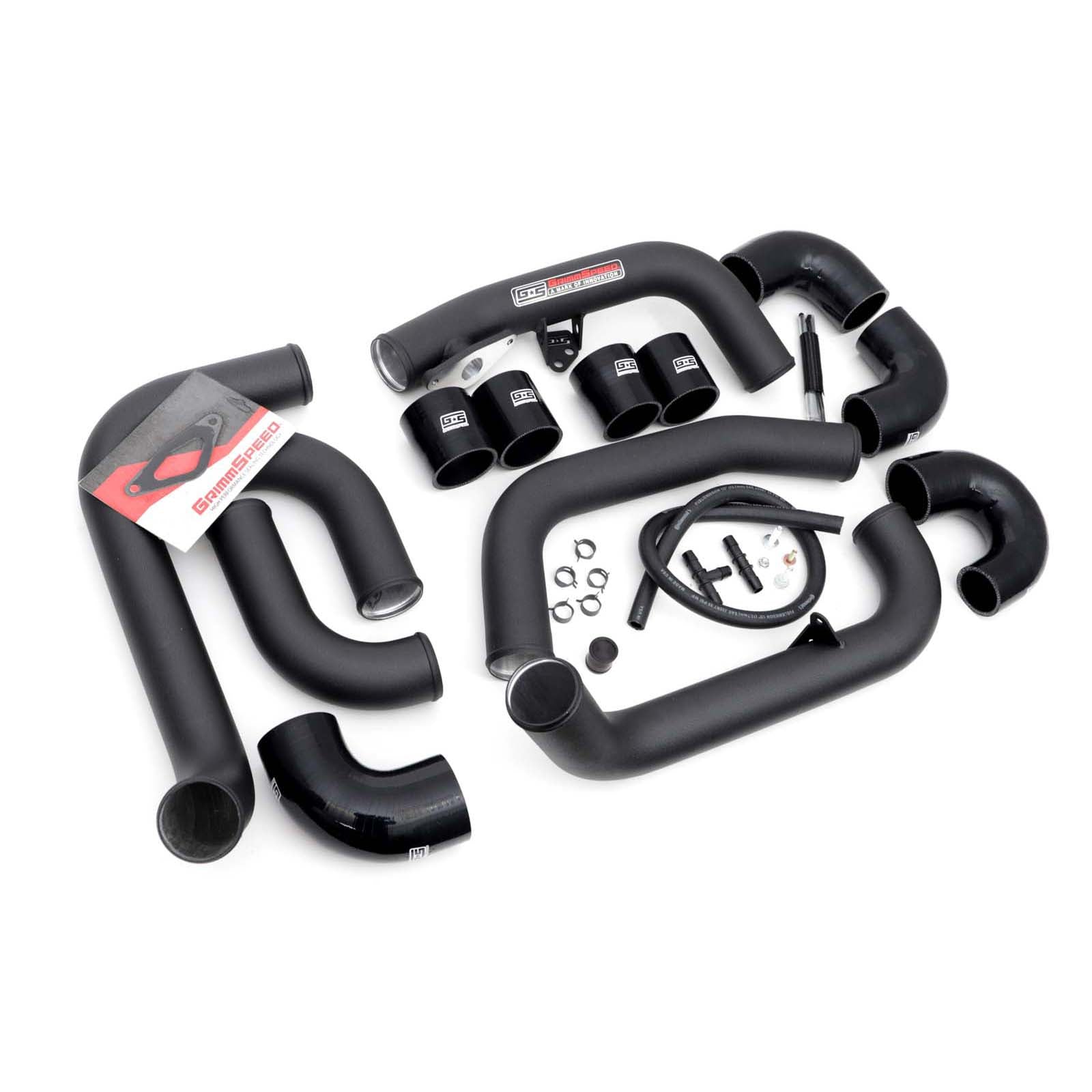 Grimmspeed Front Mount Intercooler Kit w/ Black Piping - 2008-2014 Subaru STI