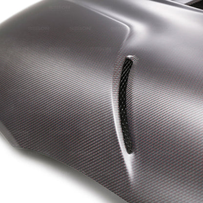 Seibon TS-Style Red Dry Carbon Hood - 2020-2024 Toyota Supra