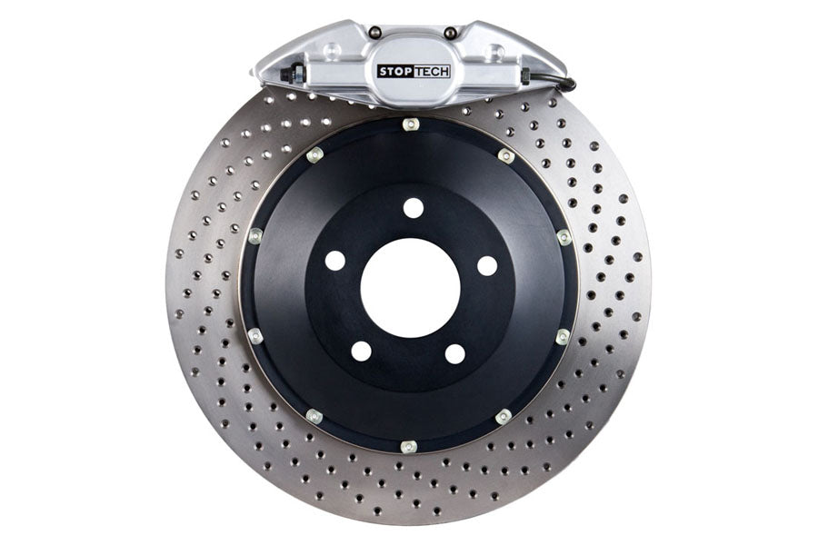 Stoptech ST-22 Big Brake Kit Rear 328mm Silver Drilled Rotors - 2008-2014 Subaru WRX