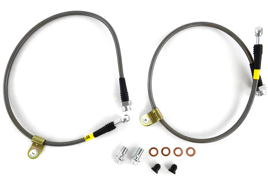 Stoptech Stainless Steel Brake Lines Front - 2003-2008 Nissan 350Z / 2003-2007 Inifniti G35