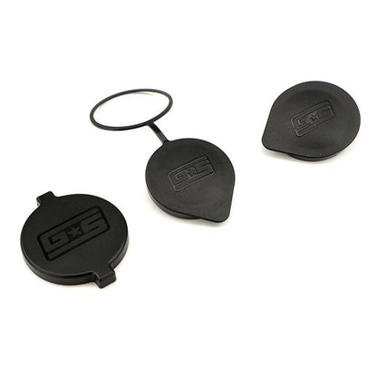 GrimmSpeed Engine Bay Reservoir Cap Set BLACK - 2002-2021 Subaru WRX/STI/FXT/OBXT/LGT