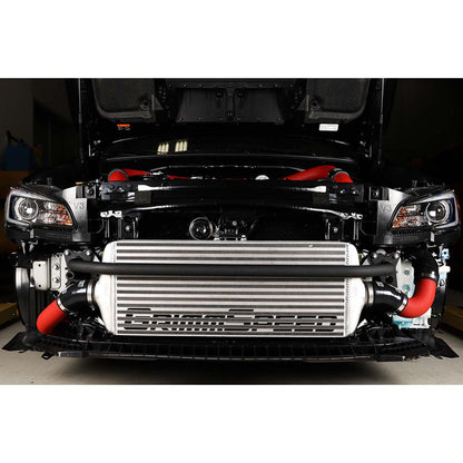 GrimmSpeed Front Mount Intercooler Kit Silver Core w/ Red Piping - 2015-2021 Subaru WRX