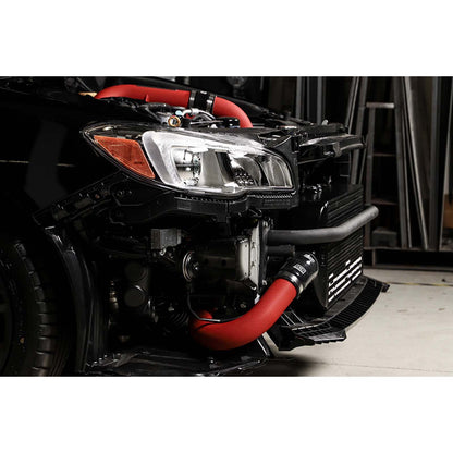 GrimmSpeed Front Mount Intercooler Kit Black Core w/ Red Piping - 2015-2021 Subaru WRX