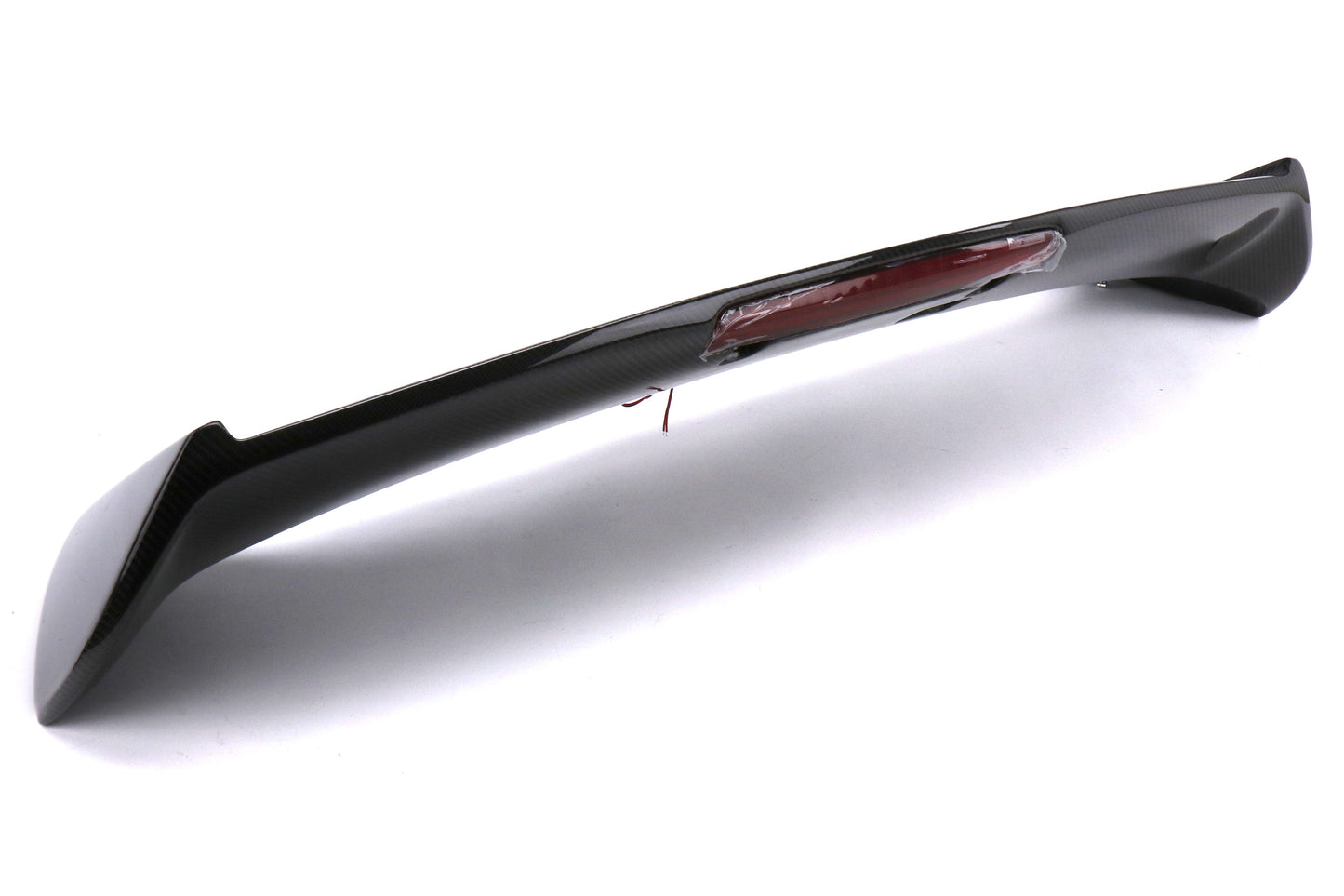 Seibon Carbon Fiber S Style Rear Spoiler W/ Brake Light - 2008-2014 Subaru WRX Hatchback / STI Hatchback