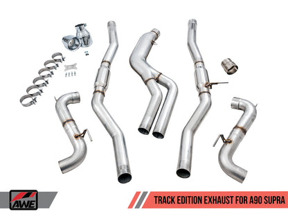 AWE Track Edition Resonated Cat-Back Exhaust (Diamond Black Tips) - 2020-2024 Toyota GR Supra