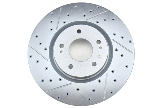 Stoptech C-Tek Sport Drilled and Slotted Rotor Single Front Right - 2003-2006 Mitsubishi Evo 8/9