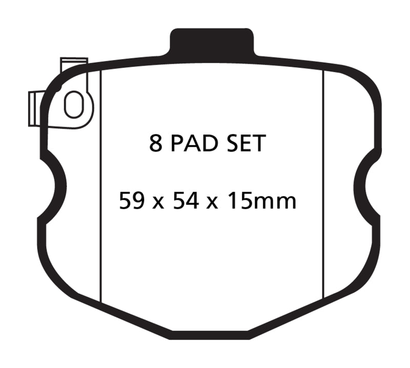 EBC 10-13 Chevrolet Corvette (C6) 6.2 Grand Sport Redstuff Rear Brake Pads