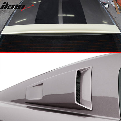 Fits 05-14 Ford Mustang Coupe Roof Wing & PU Eleanor Window Louvers