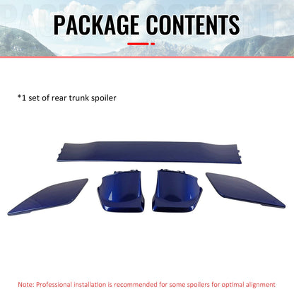 2012-2016 Subaru Impreza 2015-2021 WRX STI #K3X Blue 5PC Trunk Spoiler