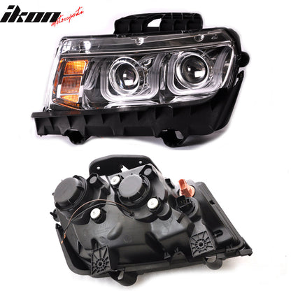 Fits 14-15 Camaro SS Front Bumper w/ Foglights + CCFL Halo Headlights