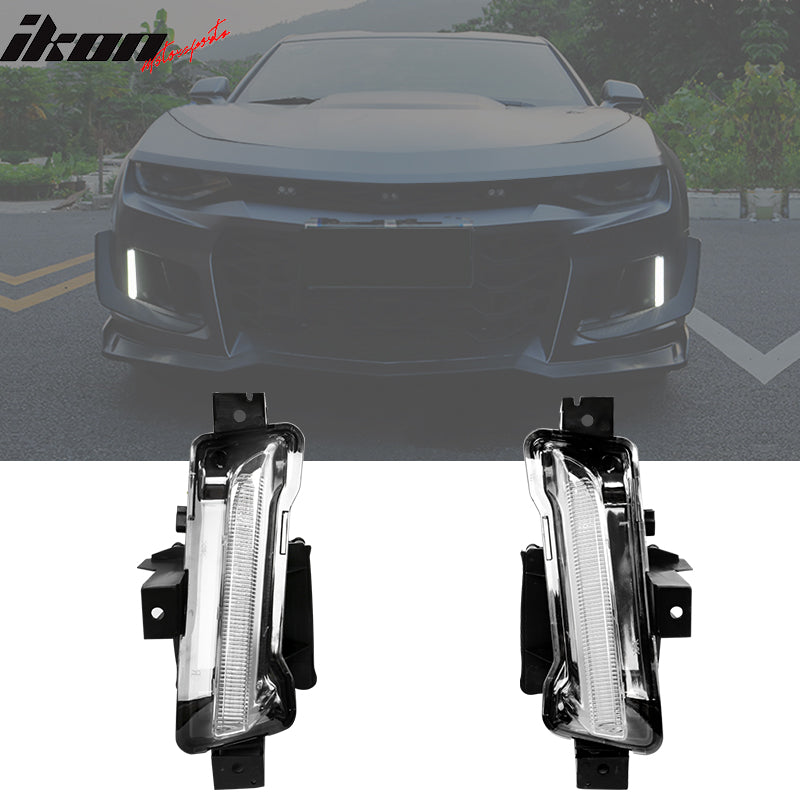 2014-2015 Chevy Camaro ZL1 Style Front Bumper DRL Fog Lights Headlamps