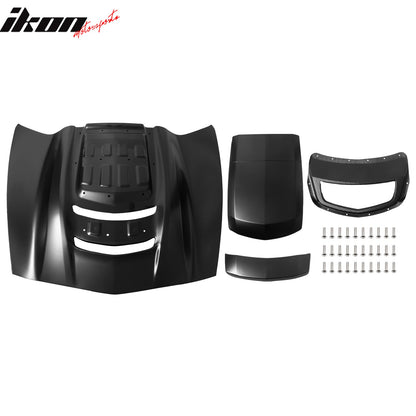2014-2019 Chevy Corvette C7 ZR1 Style Hood Scoop Vent Black Aluminum