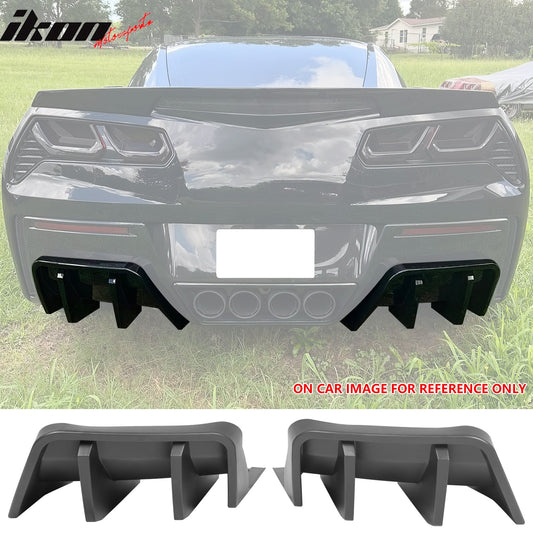 2014-2019 Chevy Corvette IKON Rear Bumper Diffuser Lip PP