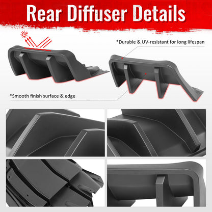2014-2019 Chevy Corvette IKON Rear Bumper Diffuser Lip PP