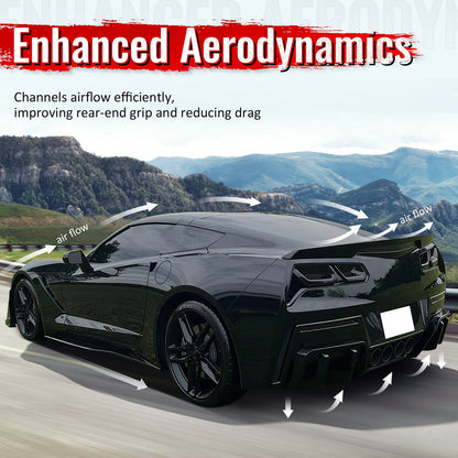 2014-2019 Chevy Corvette IKON Rear Bumper Diffuser Lip PP