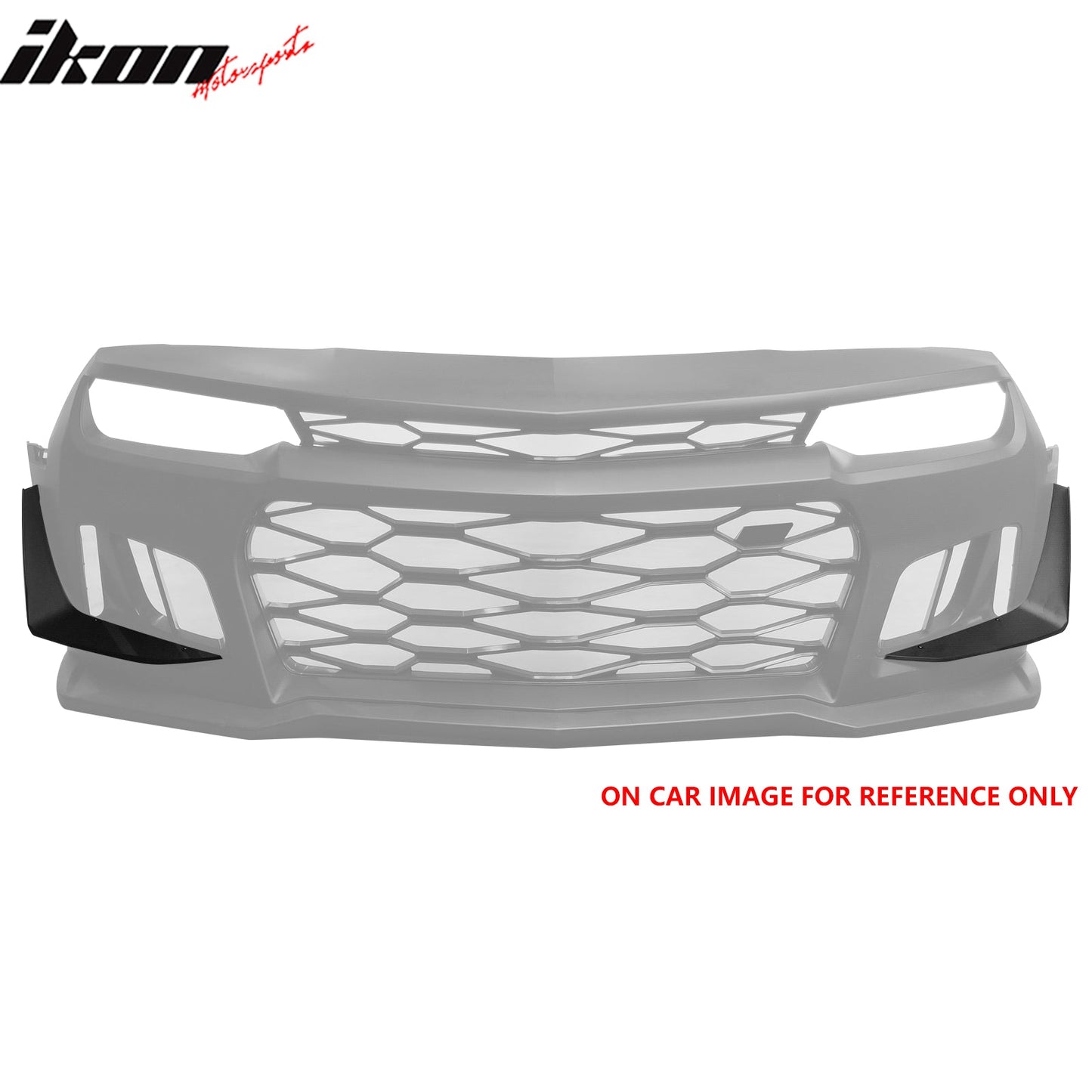 2014-2024 Chevrolet Camaro ZL1 Style Front Bumper Side Canards ABS 2PC