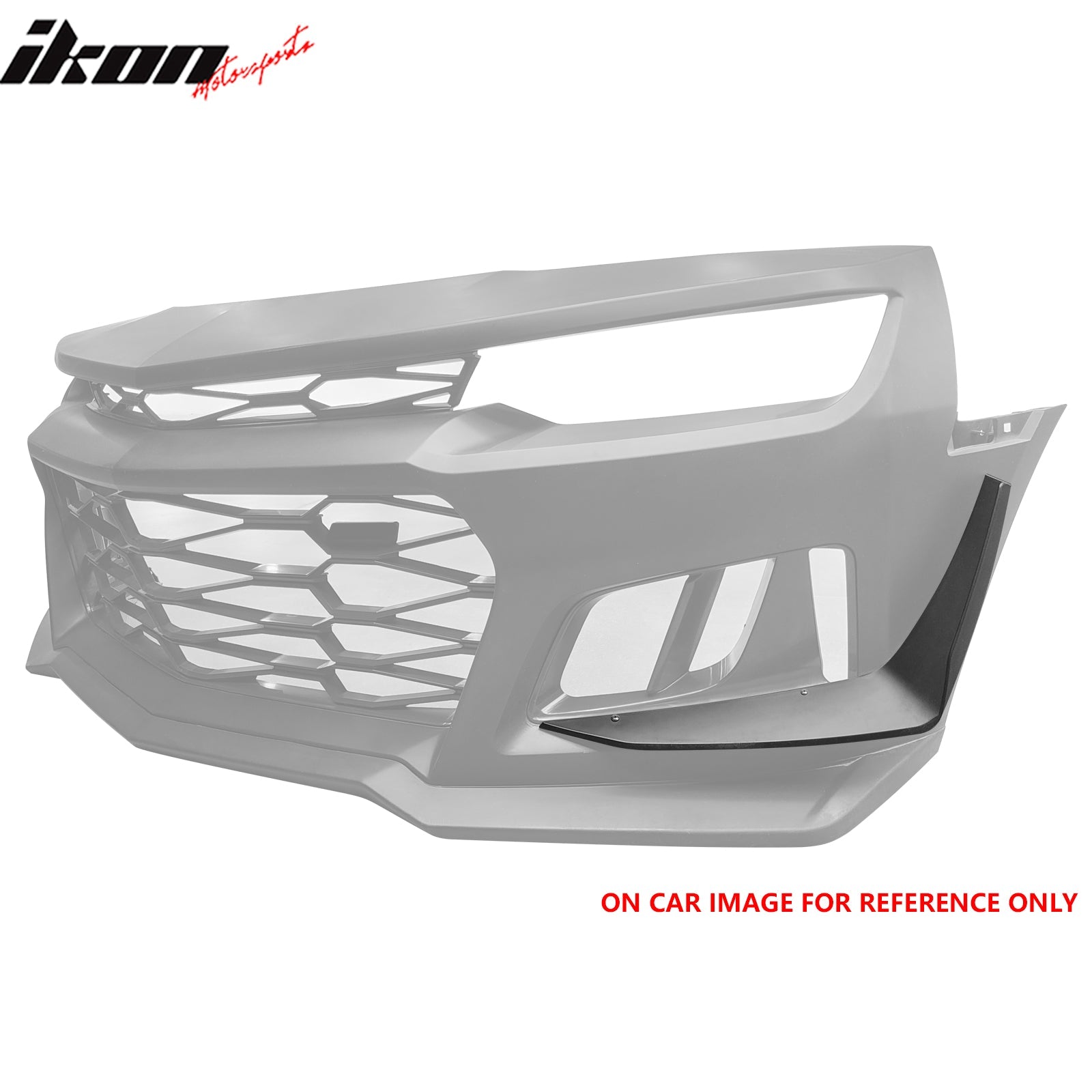 2014-2024 Chevrolet Camaro ZL1 Style Front Bumper Side Canards ABS 2PC