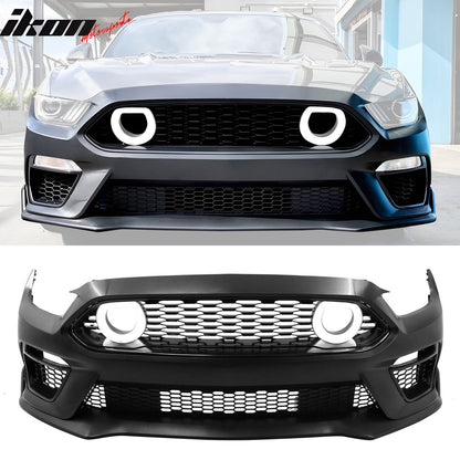2015-2017 Ford Mustang Front Bumper Cover W/ LED Grilles Headlights