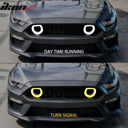 2015-2017 Ford Mustang Front Bumper Cover W/ LED Grilles Headlights