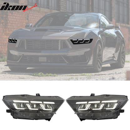 2015-2017 Ford Mustang Front Bumper Cover W/ LED Grilles Headlights