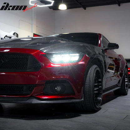 2015-2017 Ford Mustang Front Bumper Cover W/ LED Grilles Headlights