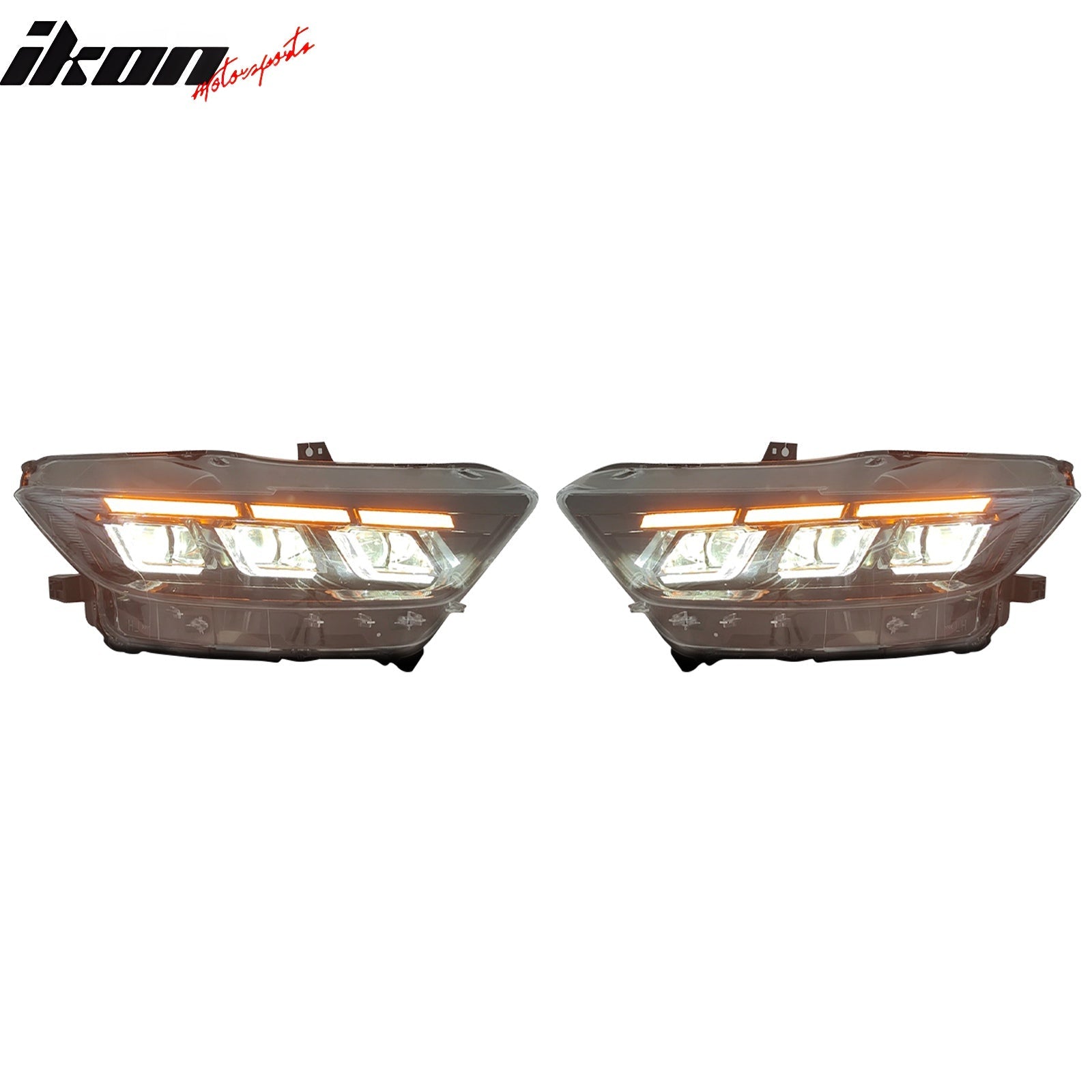 2015-2017 Ford Mustang Front Bumper Cover W/ LED Grilles Headlights