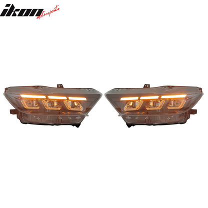 2015-2017 Ford Mustang Front Bumper Cover W/ LED Grilles Headlights