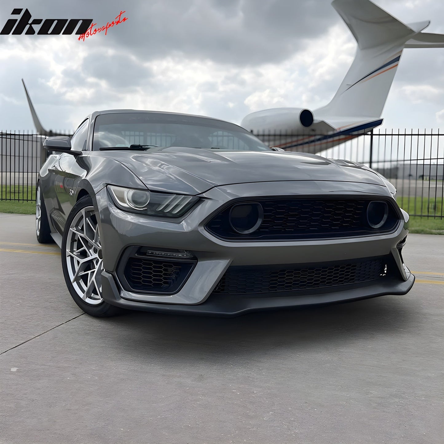 2015-2017 Ford Mustang Front Bumper Conversion W/ Headlights Grille PP