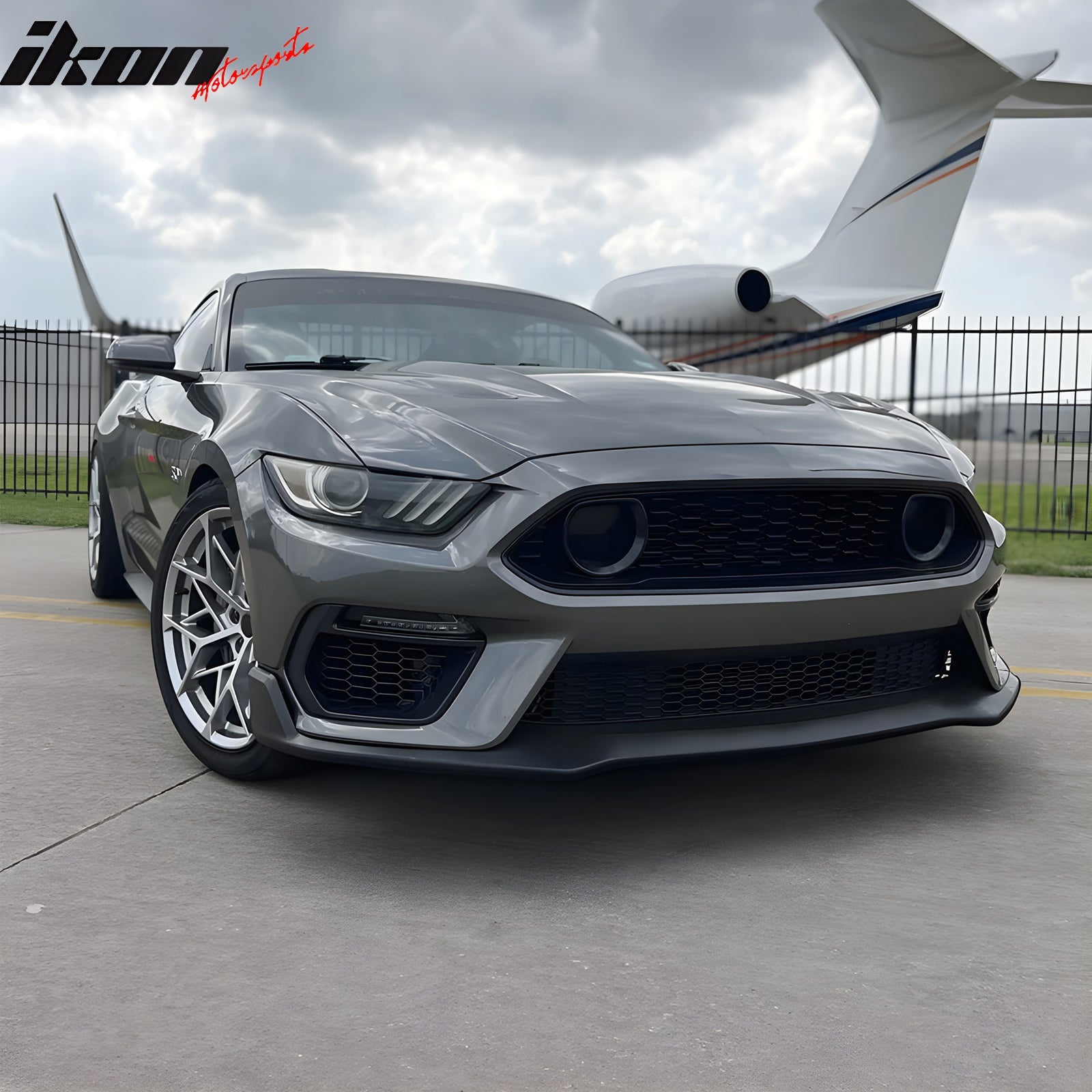 2015-2017 Ford Mustang Front Bumper Conversion W/ Headlights Grille PP