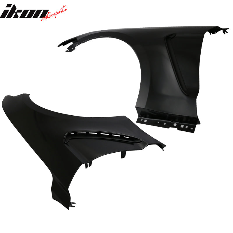 2015-2017 Ford Mustang GT350 Unpainted Fender Trim w/ Inserts Steel