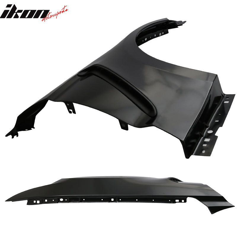 2015-2017 Ford Mustang GT350 Unpainted Fender Trim w/ Inserts Steel