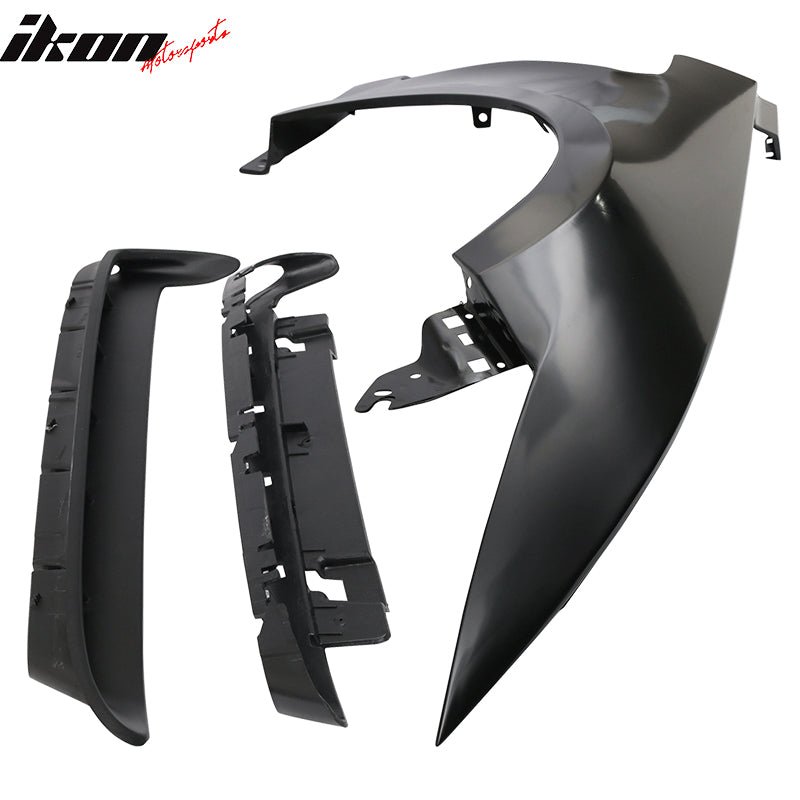 2015-2017 Ford Mustang GT350 Unpainted Fender Trim w/ Inserts Steel