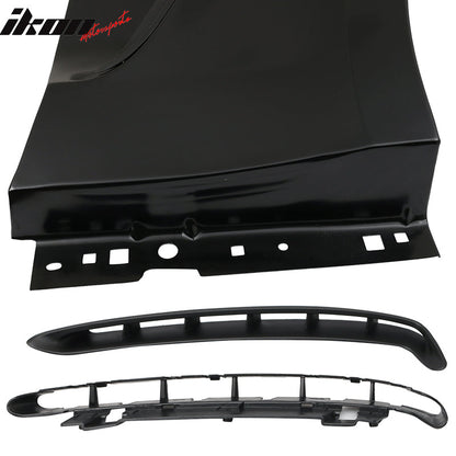 2015-2017 Ford Mustang GT350 Unpainted Fender Trim w/ Inserts Steel