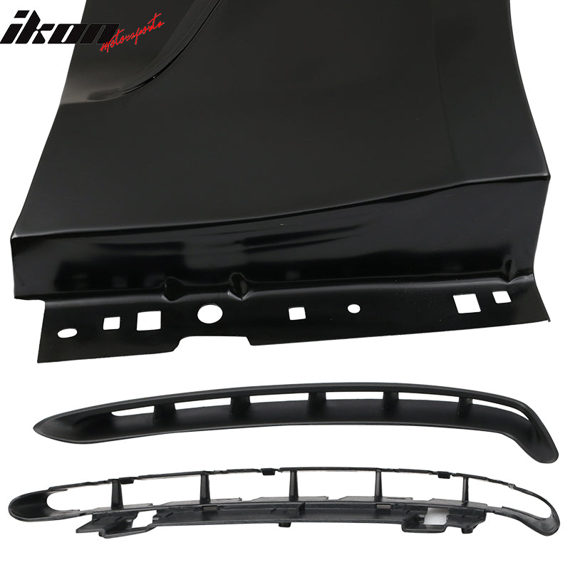 2015-2017 Ford Mustang GT350 Unpainted Fender Trim w/ Inserts Steel