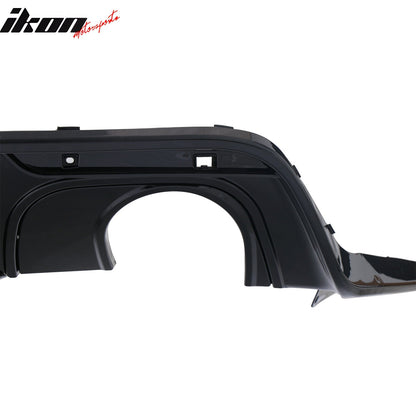 2015-2017 Ford Mustang Competition Rear Diffuser Bumper Gloss Black PP