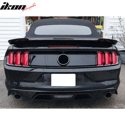 2015-2017 Ford Mustang GT500 Style Rear Diffuser Bumper Gloss Black PP
