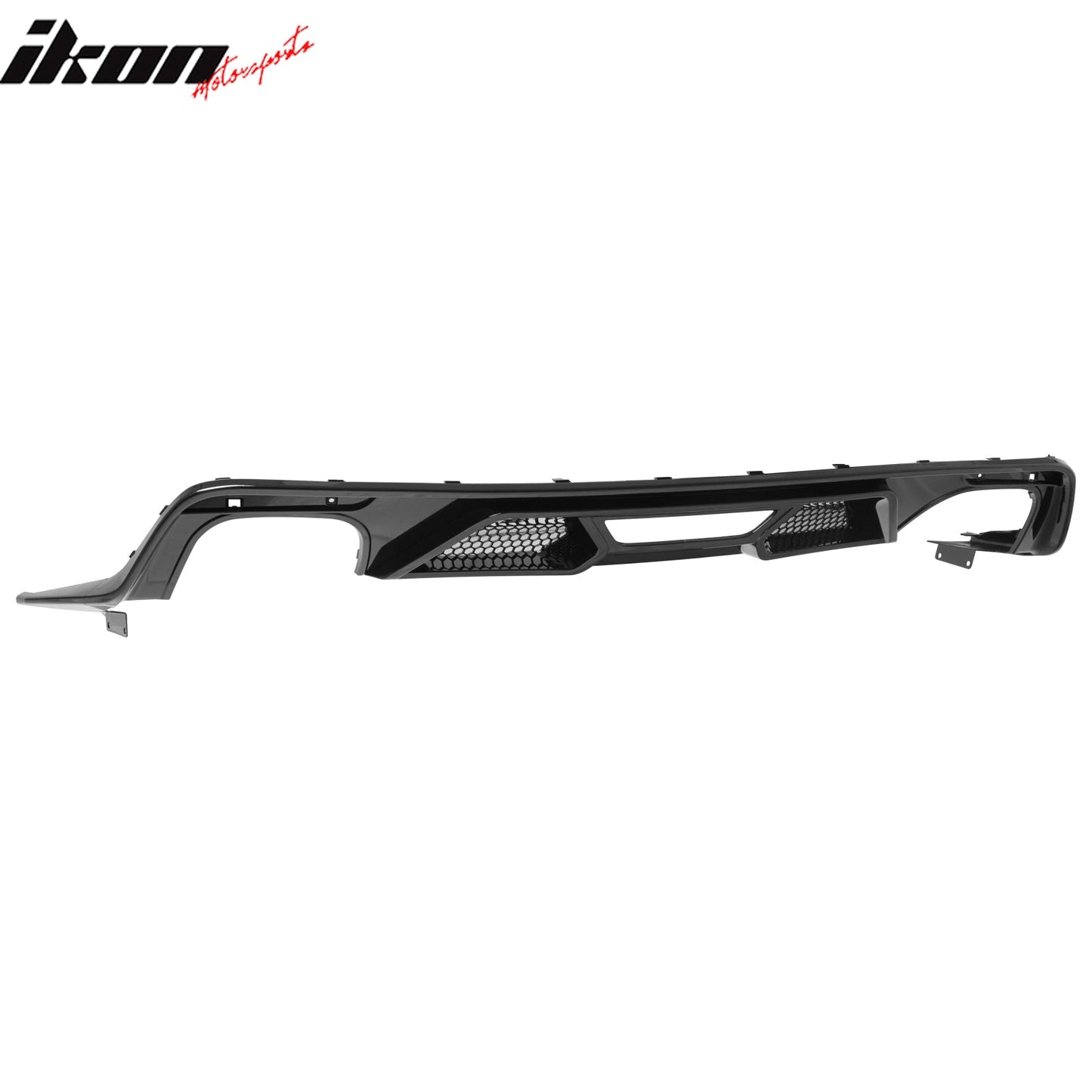 2015-2017 Ford Mustang GT500 Style Rear Diffuser Bumper Gloss Black PP