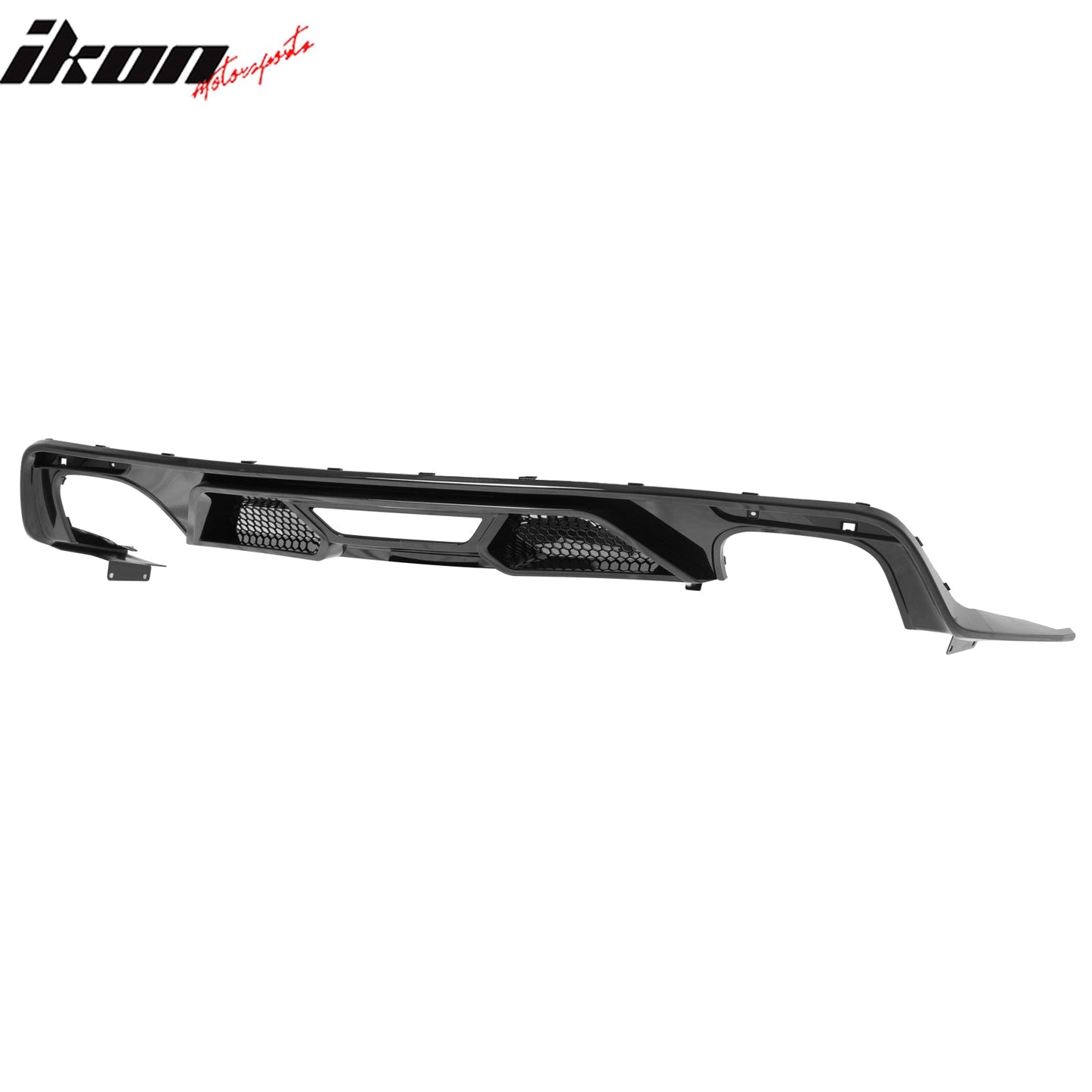 2015-2017 Ford Mustang GT500 Style Rear Diffuser Bumper Gloss Black PP