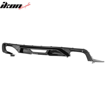 2015-2017 Ford Mustang GT500 Style Rear Diffuser Bumper Gloss Black PP