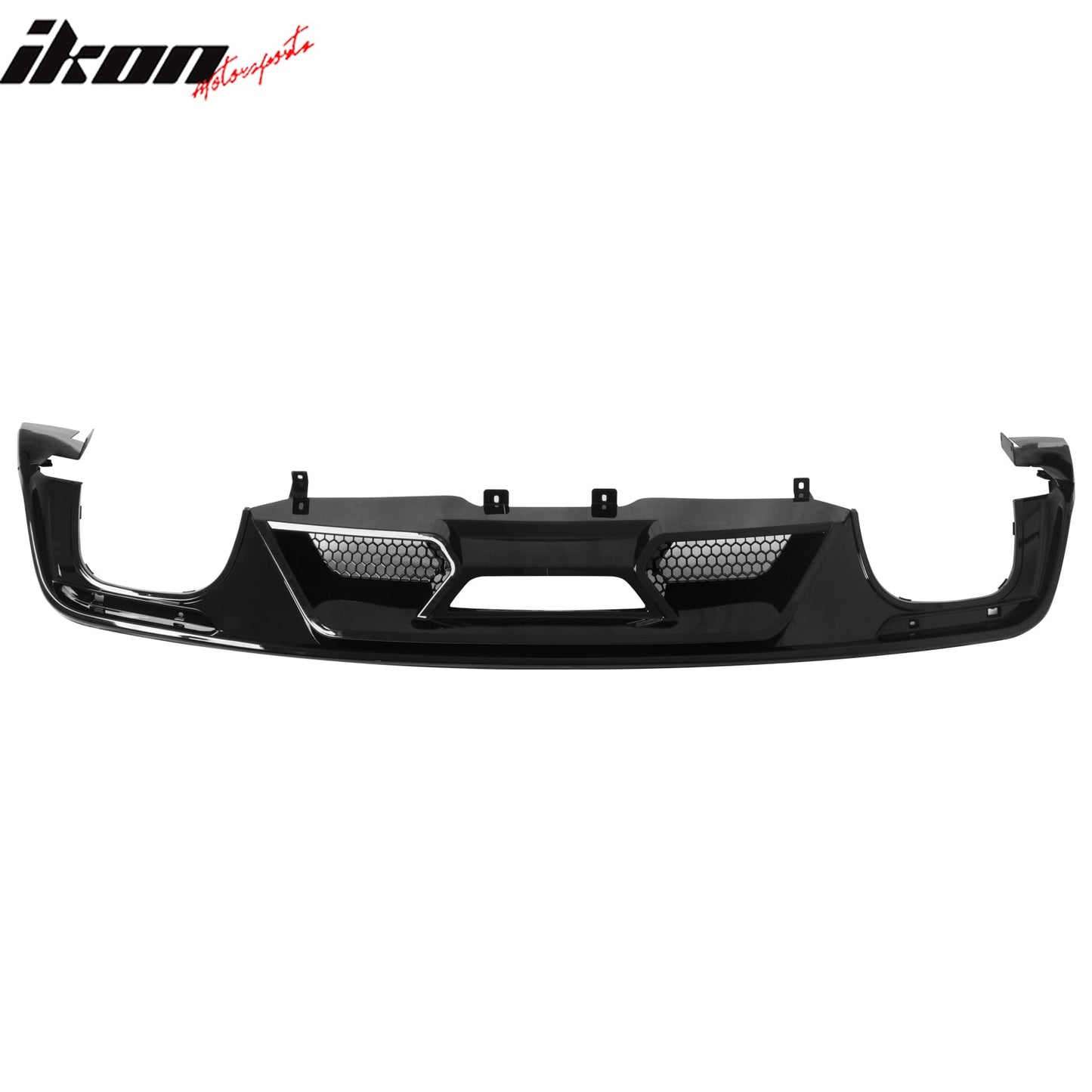 2015-2017 Ford Mustang GT500 Style Rear Diffuser Bumper Gloss Black PP