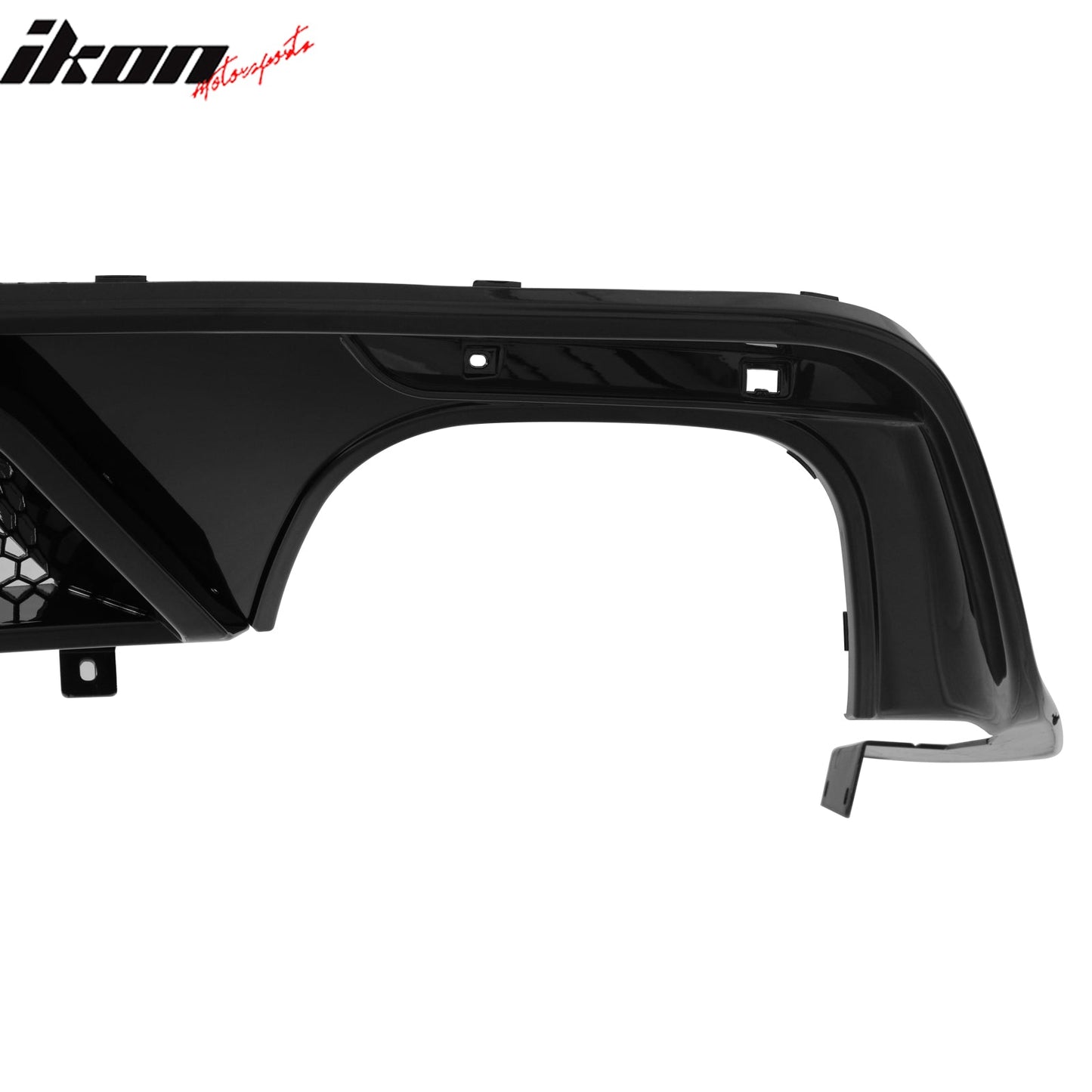 2015-2017 Ford Mustang GT500 Style Rear Diffuser Bumper Gloss Black PP