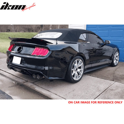 2015-2017 Ford Mustang GT500 Style Rear Diffuser Bumper Matte Black PP