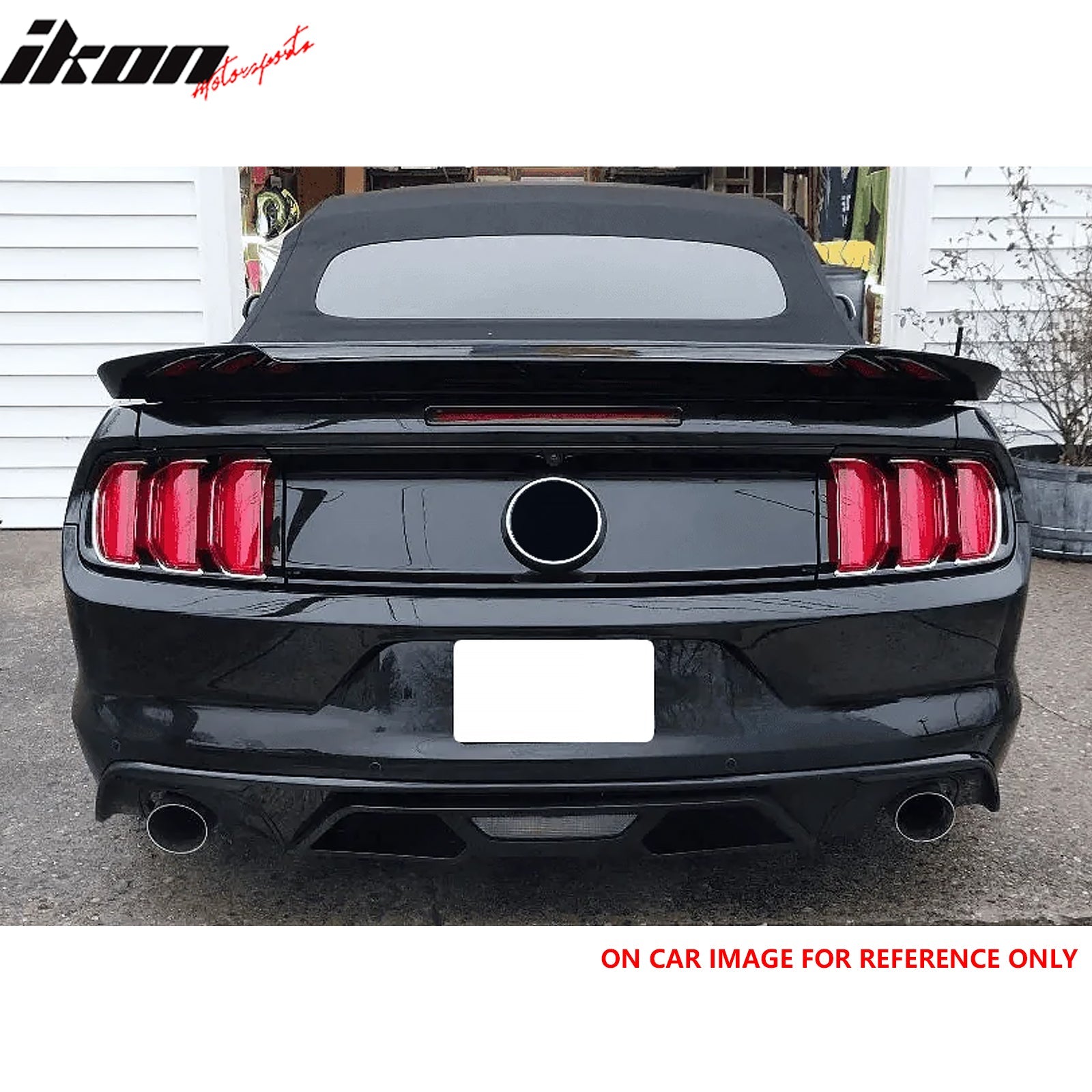 2015-2017 Ford Mustang GT500 Style Rear Diffuser Bumper Matte Black PP