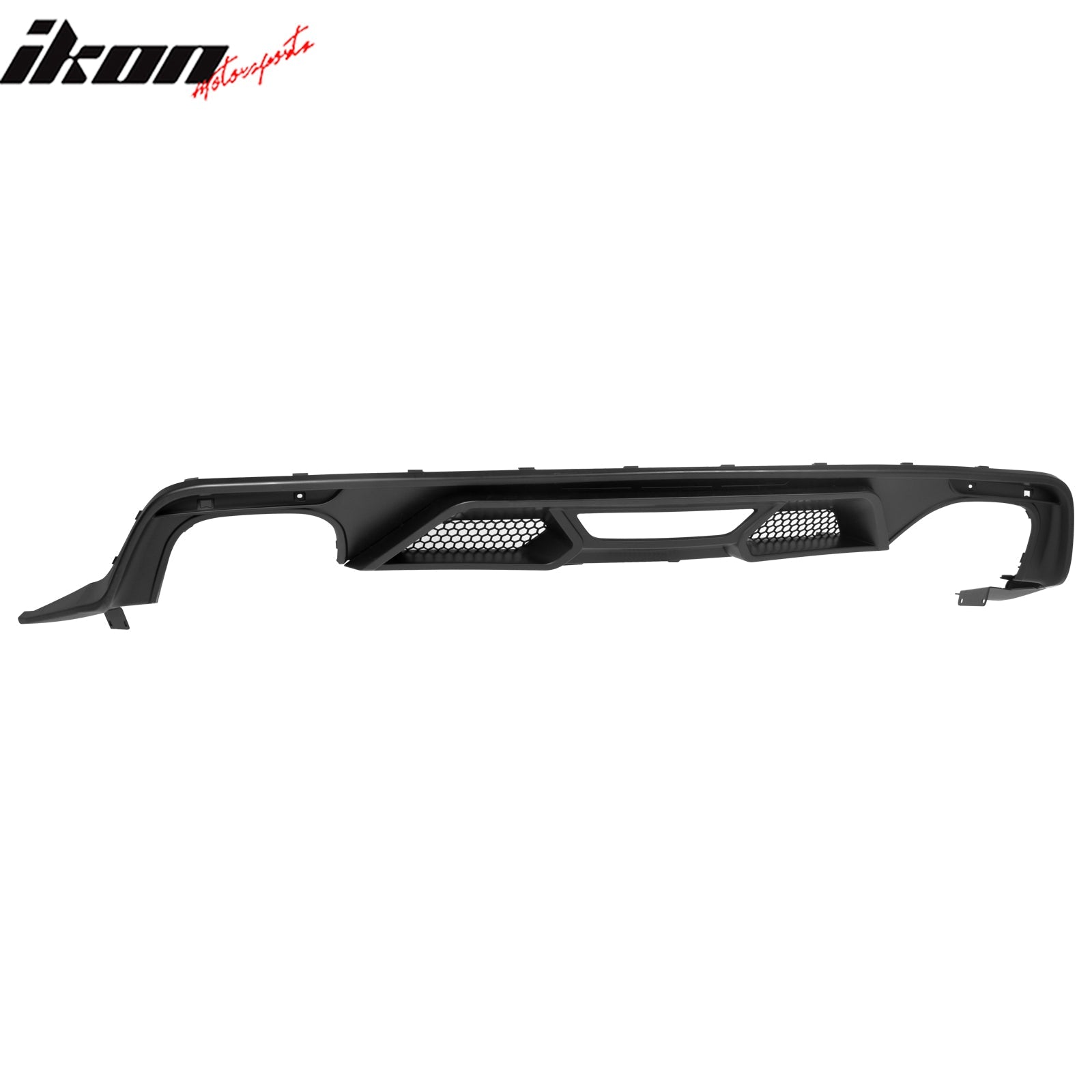 2015-2017 Ford Mustang GT500 Style Rear Diffuser Bumper Matte Black PP